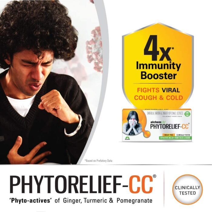 Alchem Life PhytoRelief CC® | Natural Immunity Booster. Fights Viral Cough, Cold & Sore throat | Pack of 1