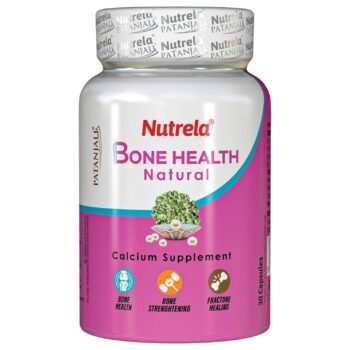 Nutrela Bone Health Natural Calcium for Supplement for Women | Ayurvedic Calcium for Men | For bone Health | Joint Health | 30 Capsules