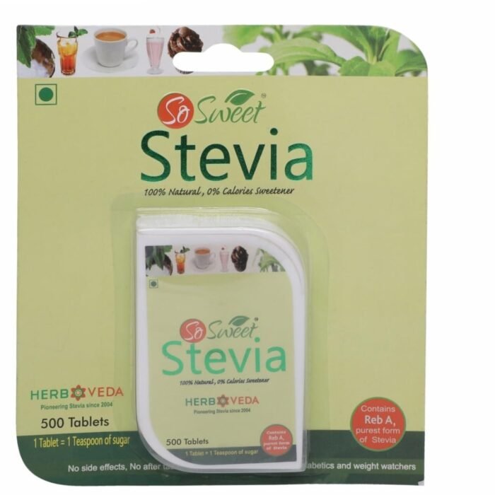 So Sweet Stevia 500 Tablet Dispenser 100% Natural Sweetener - Sugarfree