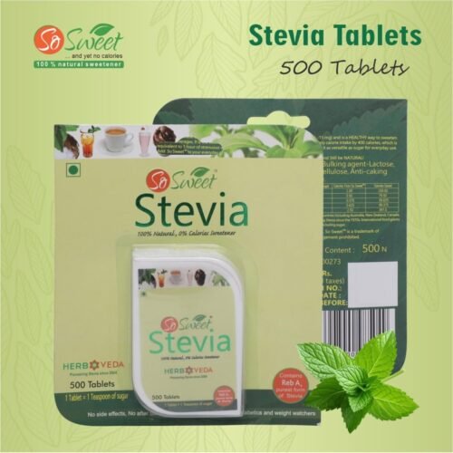 So Sweet Stevia 500 Tablet Dispenser 100% Natural Sweetener - Sugarfree