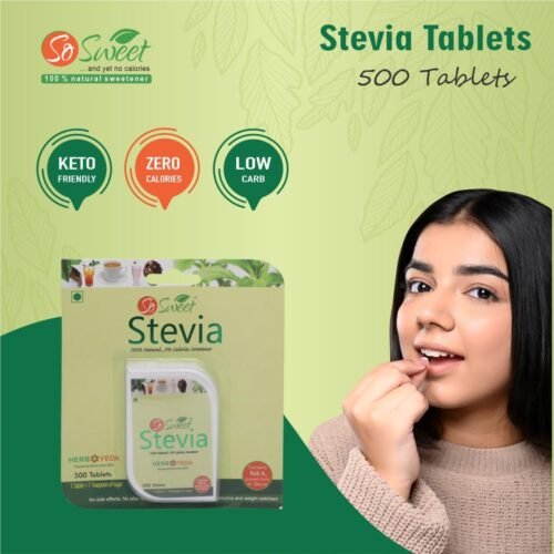 So Sweet Stevia 500 Tablet Dispenser 100% Natural Sweetener - Sugarfree