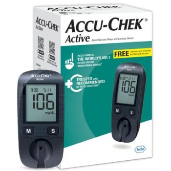 Accu-Chek Active Blood Glucose Glucometer Kit With Vial Of 10 Strips