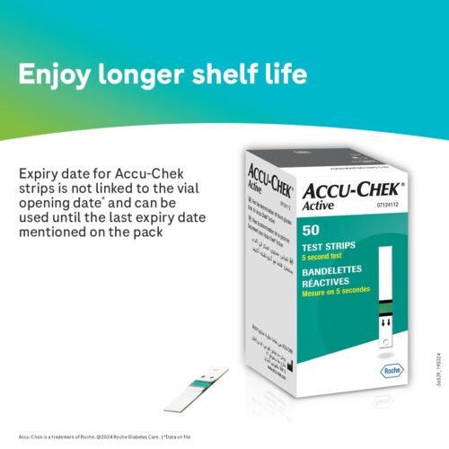 Accu-Chek Active Blood Glucose Glucometer Kit With Vial Of 10 Strips