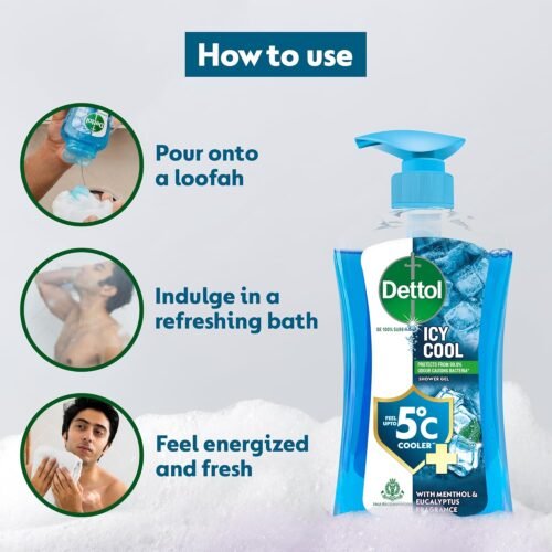 Dettol Body Wash and Shower Gel for Women and Men, Cool- 500ml3