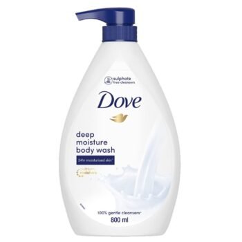 Dove Deeply Nourishing Body Wash, With Exfoliating Beads For Softer, Smoother Skin, 800 ml