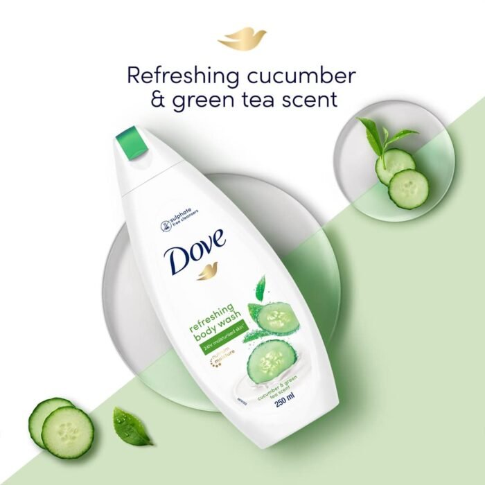 Dove Refreshing Body Wash, With Refreshing Cucumber And Green Tea Scent