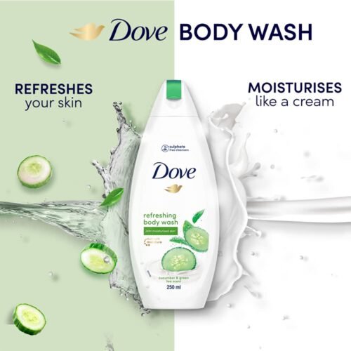 Dove Refreshing Body Wash, With Refreshing Cucumber And Green Tea Scent