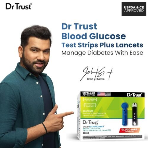 Dr Trust USA Gold Standard Blood Glucose Test Strips Plus Lancets - 50 Strips1