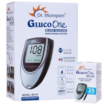 Dr.Morepen GlucoOne Blood Glucose Monitor Model BG 03 with 25 Strips