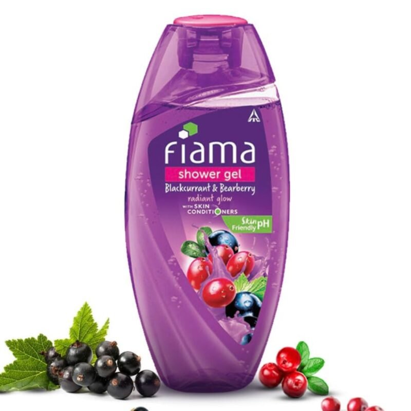 Fiama Body Wash Shower Gel Blackcurrant & Bearberry, 250ml, Body Wash for Women & Men with Skin Conditioners for Radiant Glow