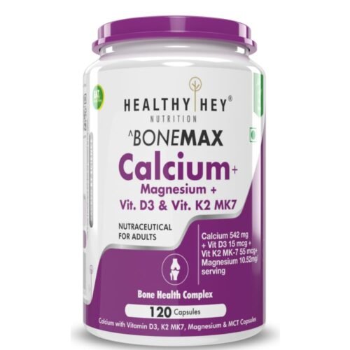 HealthyHey Nutrition Vegan Calcium with Magnesium, Vitamin D3 & Vitamin K2