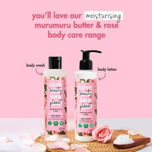 Love Beauty & Planet Natural Murumuru Butter & Rose Glow Body Lotion