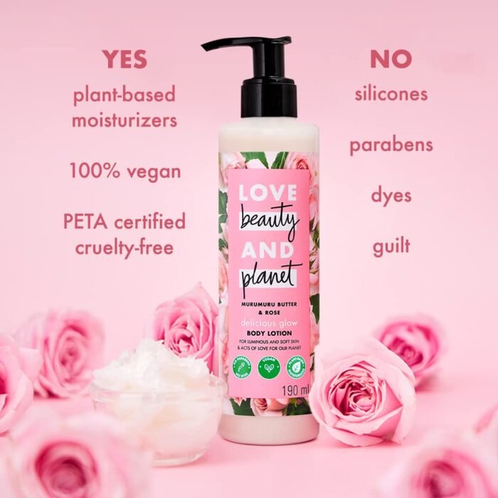 Love Beauty & Planet Natural Murumuru Butter & Rose Glow Body Lotion