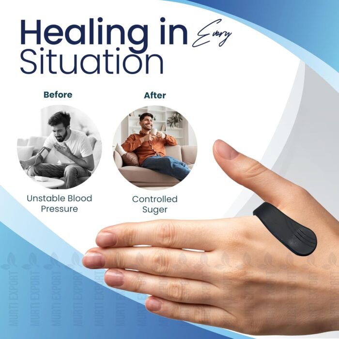 Murti Export Sugar Control LI4 Acupressure Point Clip (4 Piece) - Wearable Hand Massager for Headache, Migraine, Arthritis, and Tension Relief