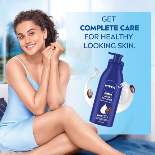 NIVEA Cocoa Nourish 400ml Body Lotion with Deep Moisture Serum 48 H Moisturization - Copy