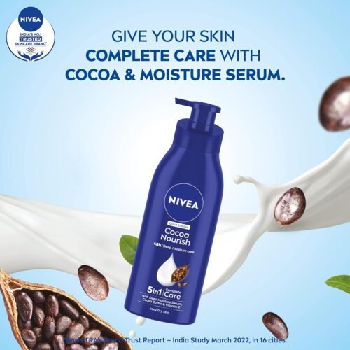 NIVEA Cocoa Nourish 400ml Body Lotion with Deep Moisture Serum 48 H Moisturization - Copy