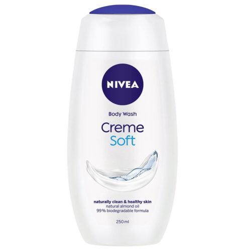 NIVEA Crème Soft 250ml Body Wash Shower Gel with Natural Almond Oil