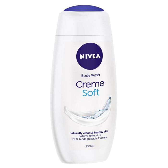 NIVEA Crème Soft 250ml Body Wash Shower Gel with Natural Almond Oil