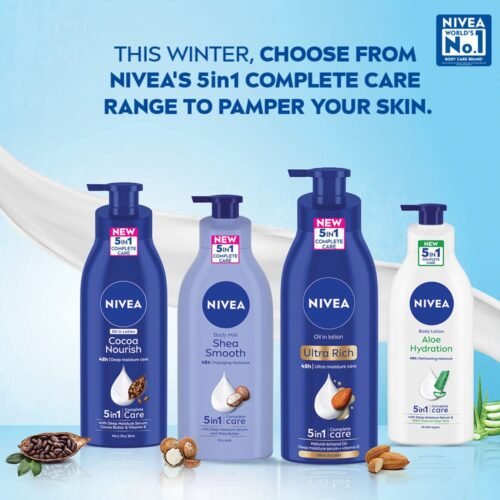 NIVEA Nourishing Body Milk 600ml Body Lotion 48 H Moisturization With 2X Almond Oil