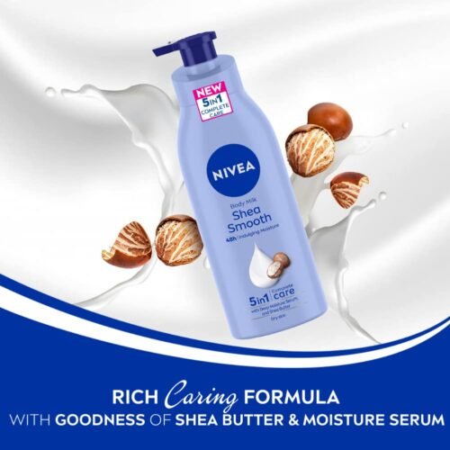NIVEA Shea Smooth 400ml Body Lotion 48 H Moisturization With Deep Moisture Serum