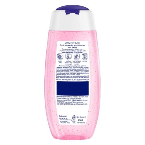 NIVEA Waterlily and oil 125 ml Body Wash Shower Gel with Scent of Waterlily1