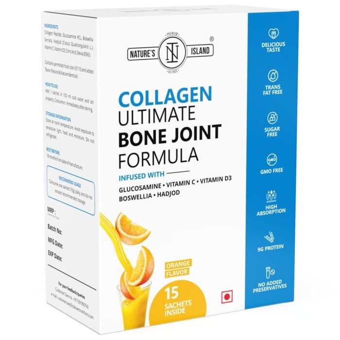 Nature's Island Collagen Powder For Women & Men Joint Support Supplement With Vitamin D3 Glucosamine Boswellia Hadjod For Stronger1