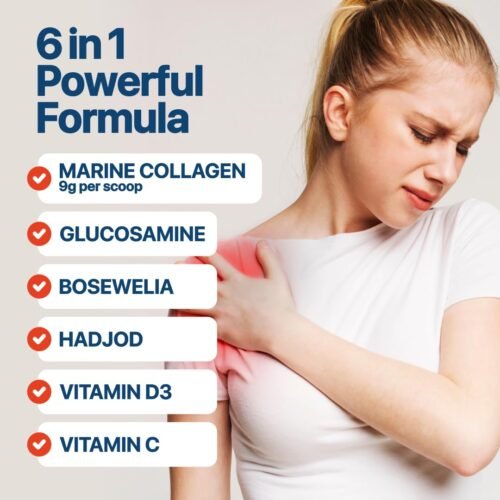 Nature's Island Collagen Powder For Women & Men Joint Support Supplement With Vitamin D3 Glucosamine Boswellia Hadjod For Stronger1