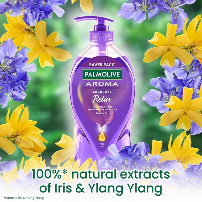Palmolive Aroma Absolute Relax Body Wash For Women & Men, 750Ml Shower Gel Single Pump Bottle1