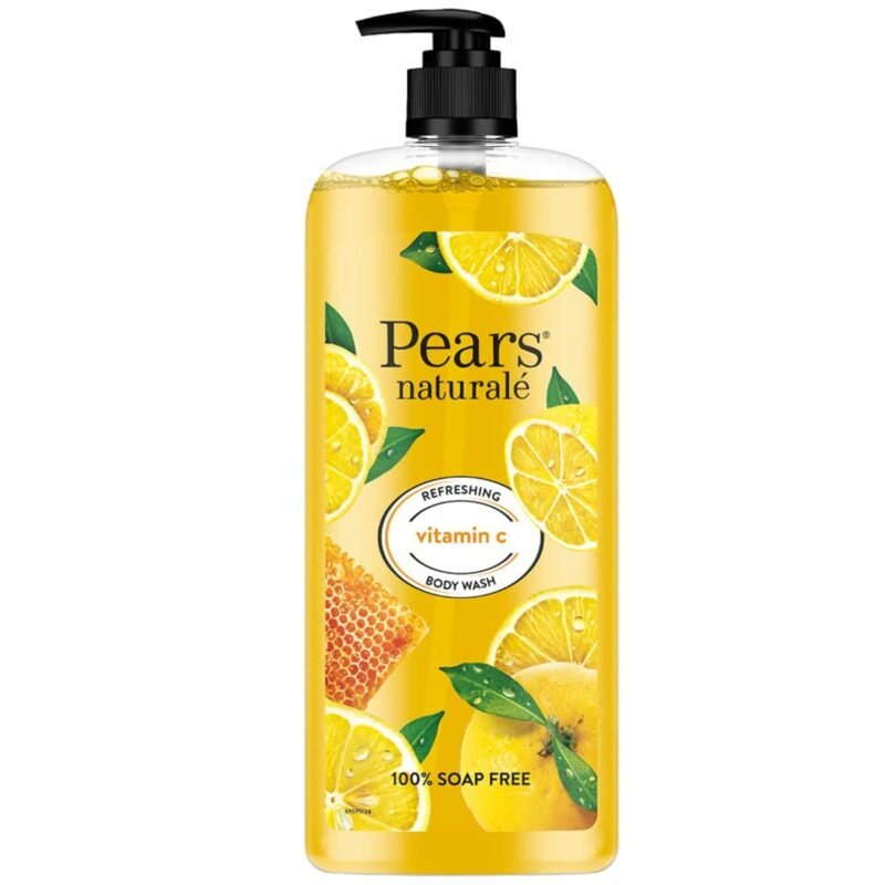 Pears Naturale Refreshing Vitamin C Body Wash with Natural Yuzu Lemon, Vitamin C & Honey Extract