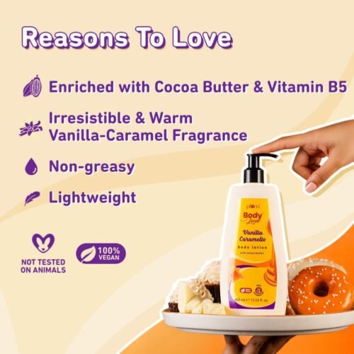 Plum BodyLovin' Vanilla Caramello Body Lotion Cocoa Butter & Vitamin B5 For Deep Moisturization1