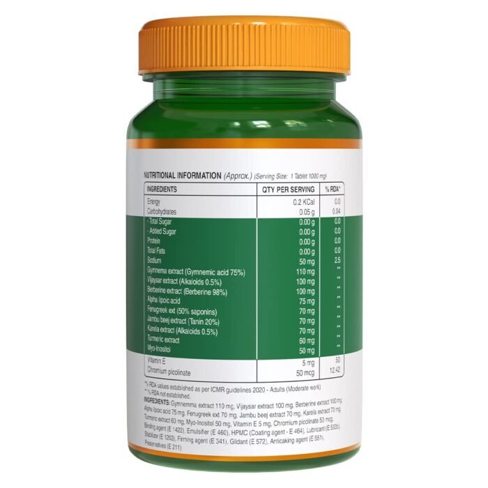 Pure Nutrition Diabetic Care with Gumnemic Acid, Berberine, AMLA, Jambu Beej, Karela & Fenugreek Extracts5