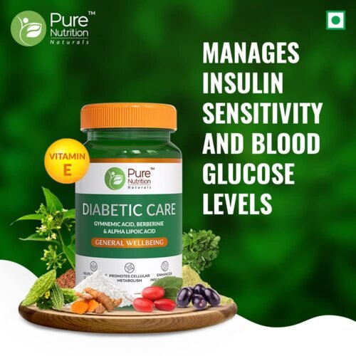 Pure Nutrition Diabetic Care with Gumnemic Acid, Berberine, AMLA, Jambu Beej, Karela & Fenugreek Extracts5