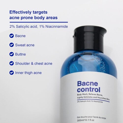 Raw Essentials Bacne Control Body Wash, 2% Salicylic Acid, 1% Niacinamide 300ml