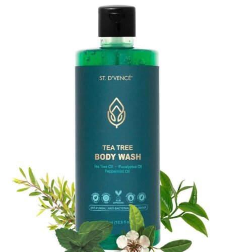 ST. D'VENCÉ Tea Tree Oil Body Wash Shower Gel with Eucalyptus and Peppermint Oil