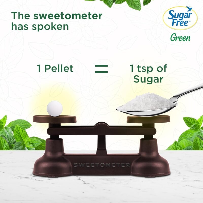 Sugar Free Green Stevia, 300 Pellets 100% Plant-based Natural Sweetener 100% Natural