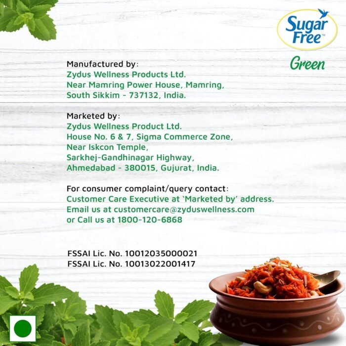 Sugar Free Green Stevia Pouch 400 g 100% Plant based Natural Sweetener Equivalent to Sweetness from 1Kg Sugar