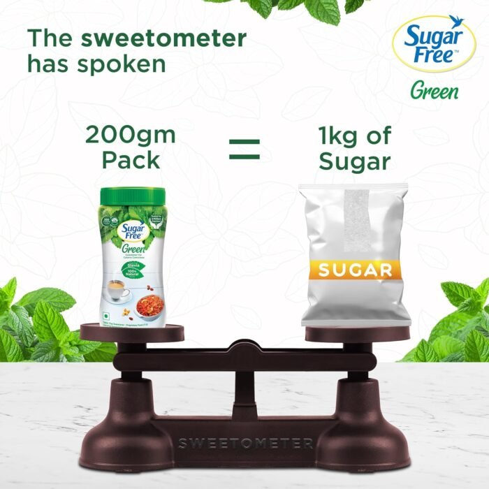 Sugar Free Green Stevia Pouch 400 g 100% Plant based Natural Sweetener Equivalent to Sweetness from 1Kg Sugar