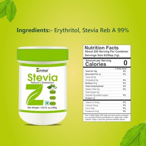 Zindagi Stevia White Powder 200gm