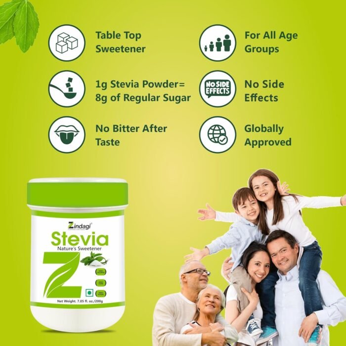 Zindagi Stevia White Powder 200gm