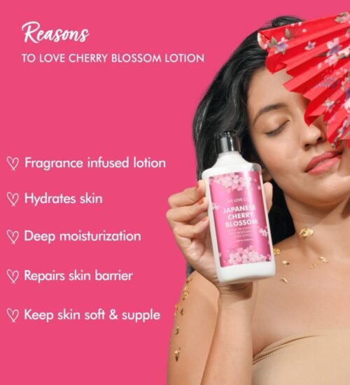 Japanese Cherry Blossom Body Lotion - Nourishing Moisturizer Cream for Dry Skin