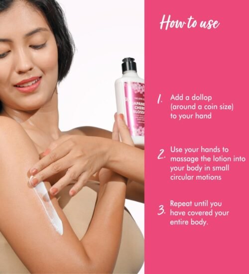 Japanese Cherry Blossom Body Lotion - Nourishing Moisturizer Cream for Dry Skin