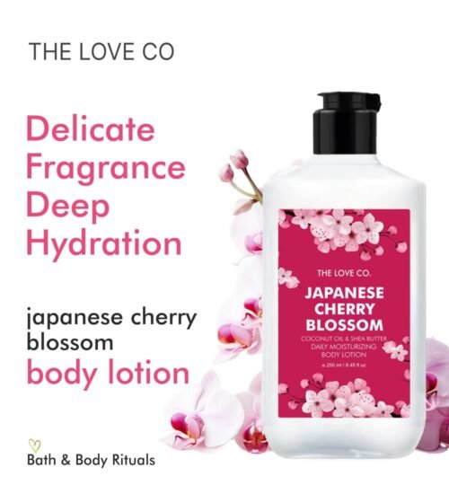 Japanese Cherry Blossom Body Lotion - Nourishing Moisturizer Cream for Dry Skin
