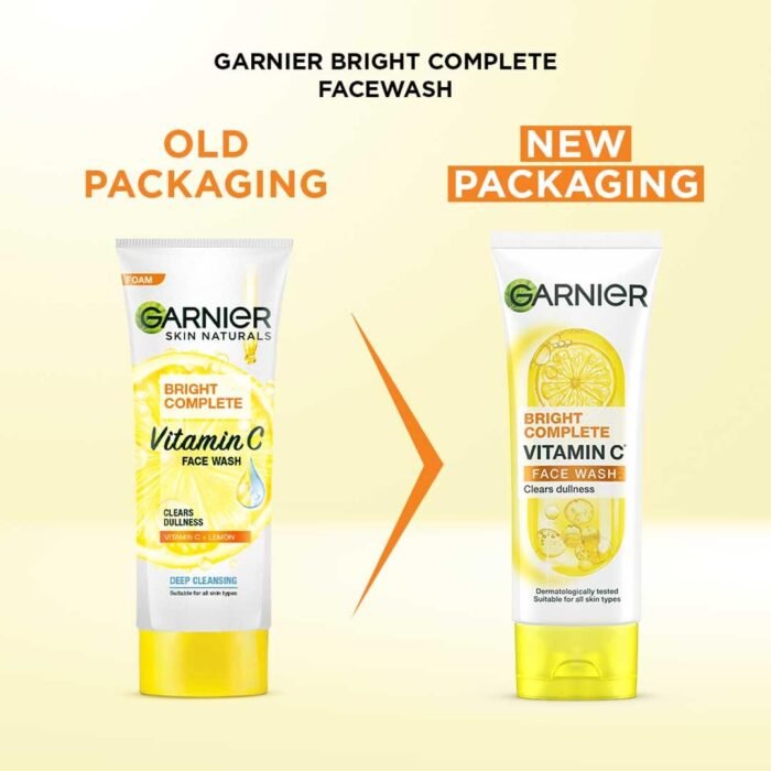 Garnier Skin Naturals, Facewash, Cleansing and Brightening, Bright Complete, 100 g