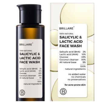 Brillare Salicylic & Lactic Acid Face Wash Useful for Clear, Acne Prone Skin