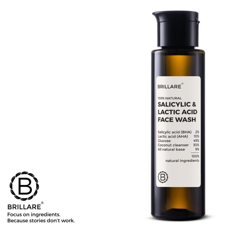 Brillare Salicylic & Lactic Acid Face Wash Useful for Clear, Acne Prone Skin