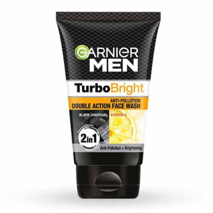 Garnier Men, Face Wash, Brightening & Anti-Pollution, TurboBright Double Action, 100 g