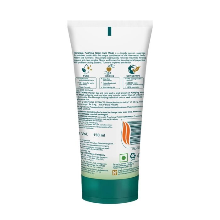 Himalaya SINCE 1930 Herbals Purifying Neem Face Wash, 150Ml