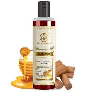 Khadi Natural Sandalwood & Honey Face Wash Face Wash for Reducing Scars & Blemishes Face Wash for Healthy Skin