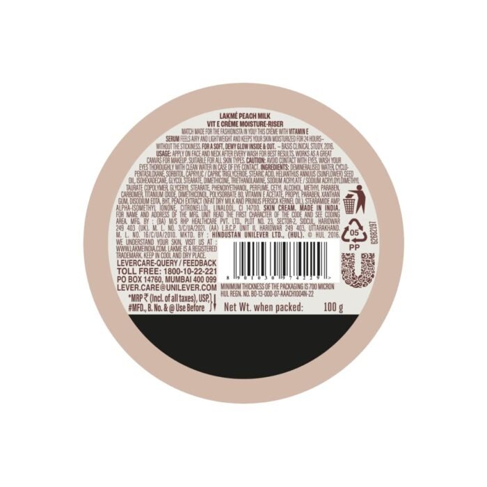 LAKMÉ Peach Milk Soft Crème Moisturizer For Face 100g1