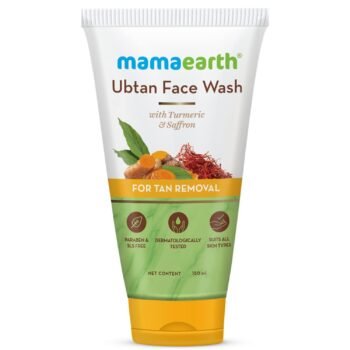 Mamaearth Ubtan Natural Face Wash For all Skin Type with Turmeric & Saffron for Tan Removal – 150 ml